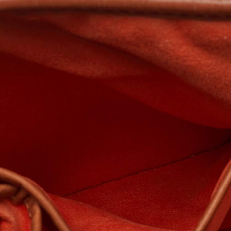 Pre Owned Lancel Brown Embossed Leather Daligramme Dali Fun Tote