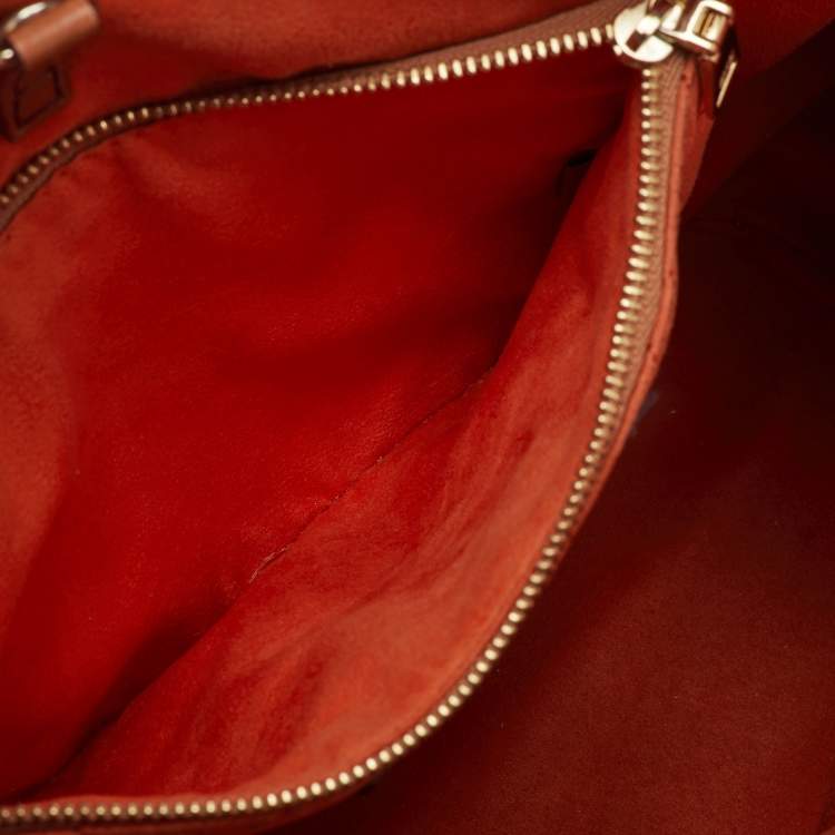 Pre Owned Lancel Brown Embossed Leather Daligramme Dali Fun Tote