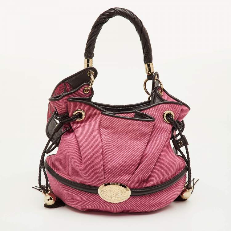 مملوكة مسبقًا Lancel Le Brigitte Bardot Pink/Brown Fabric and Leather Hobo