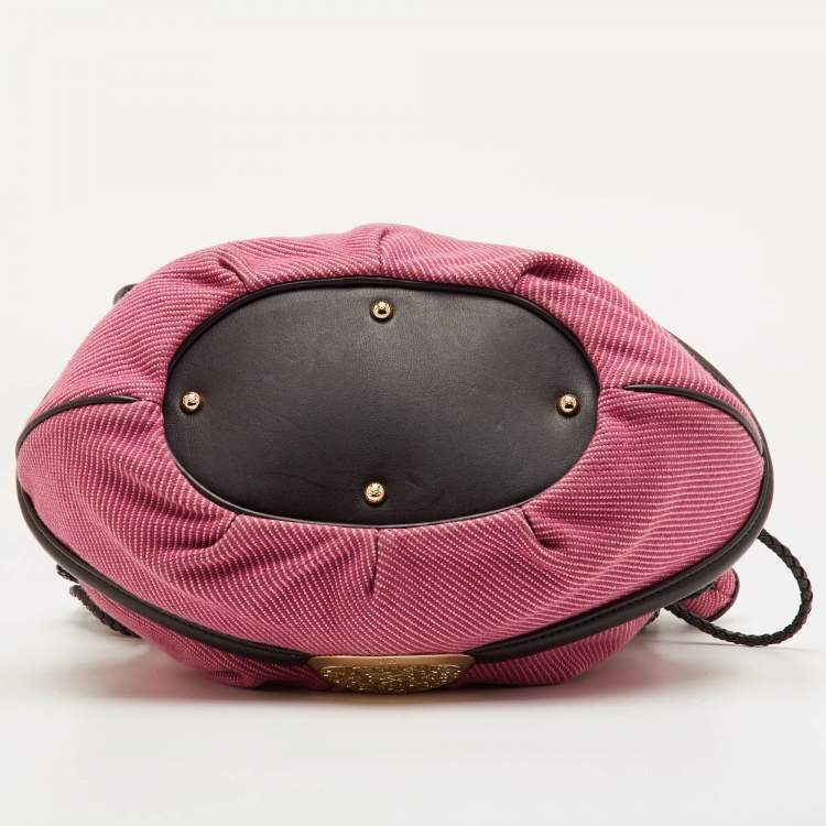 مملوكة مسبقًا Lancel Le Brigitte Bardot Pink/Brown Fabric and Leather Hobo