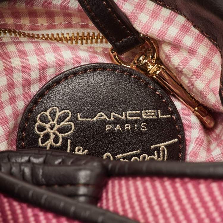 مملوكة مسبقًا Lancel Le Brigitte Bardot Pink/Brown Fabric and Leather Hobo