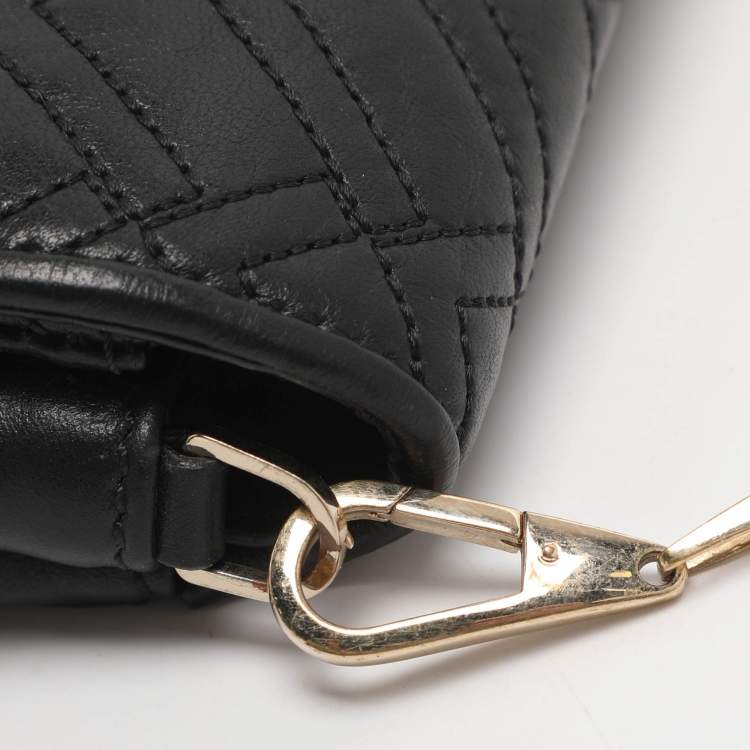 Pre Owned Lancel Black Quilted Leather Chain Shoulder Bag