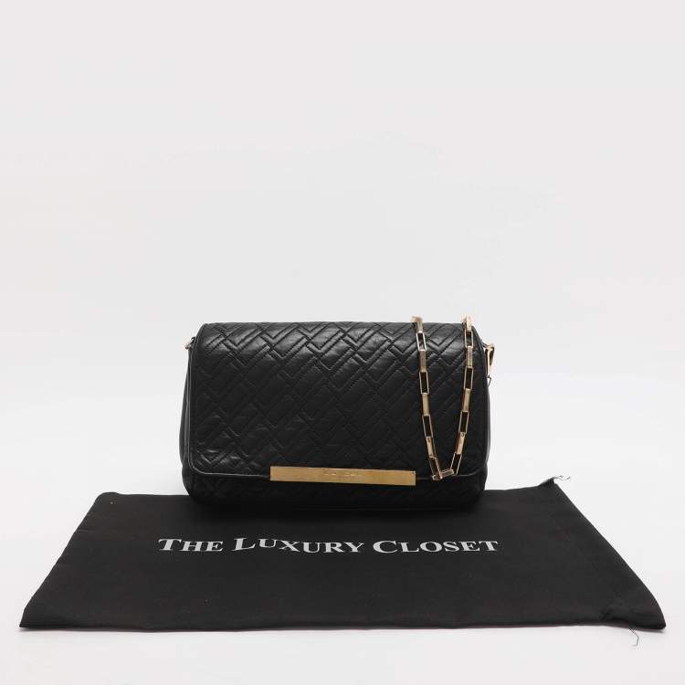 Pre Owned Lancel Black Quilted Leather Chain Shoulder Bag