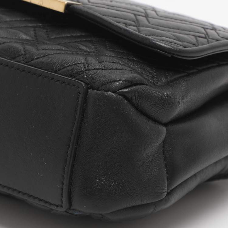 Pre Owned Lancel Black Quilted Leather Chain Shoulder Bag