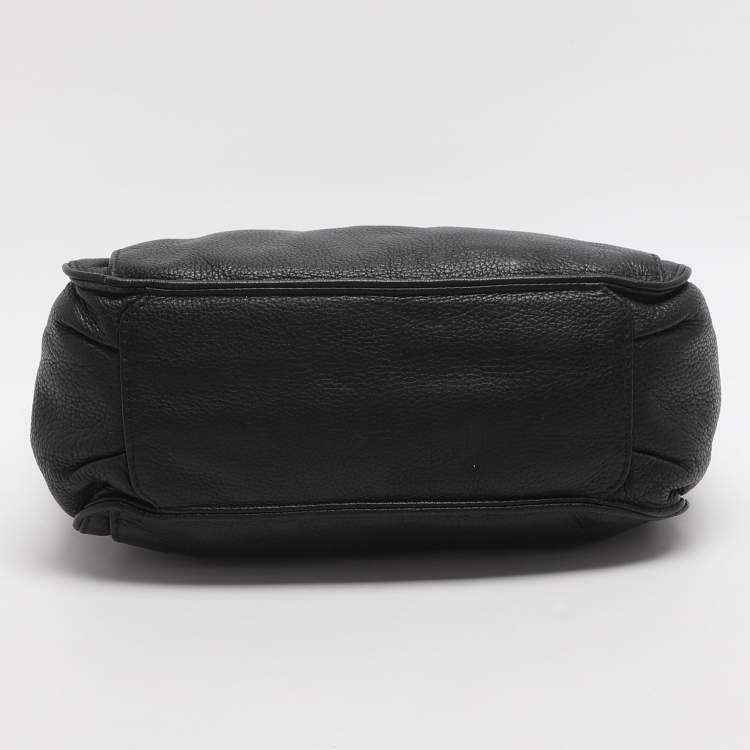 Pre Owned Lancel Black Leather Crossbody Bag