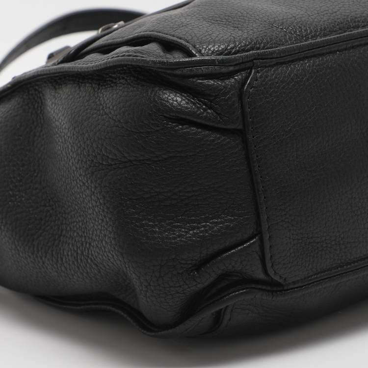 Pre Owned Lancel Black Leather Crossbody Bag