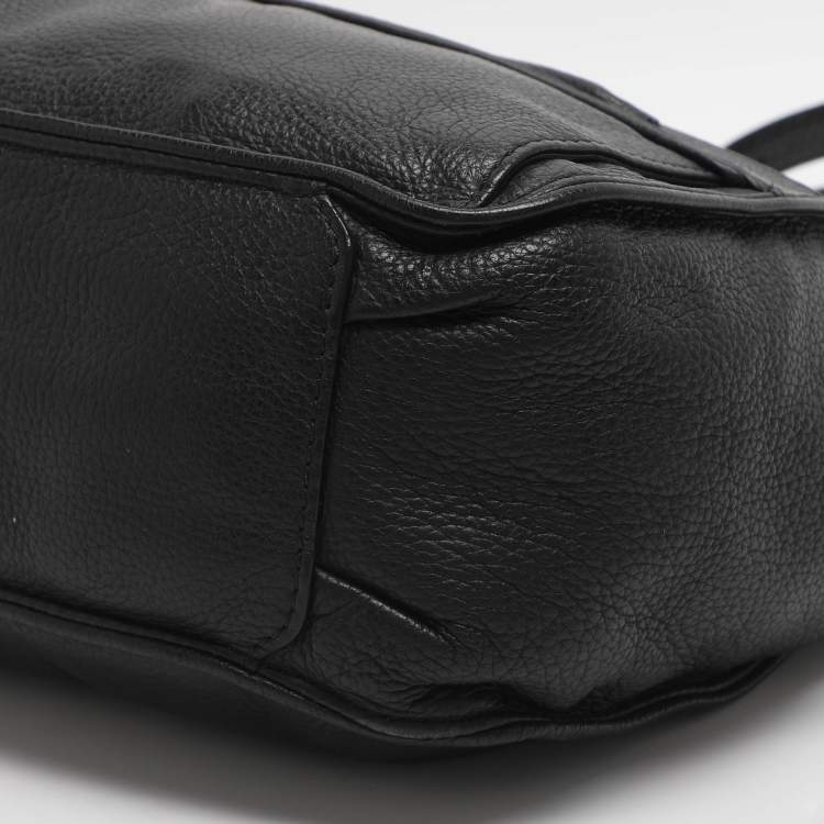 Pre Owned Lancel Black Leather Crossbody Bag