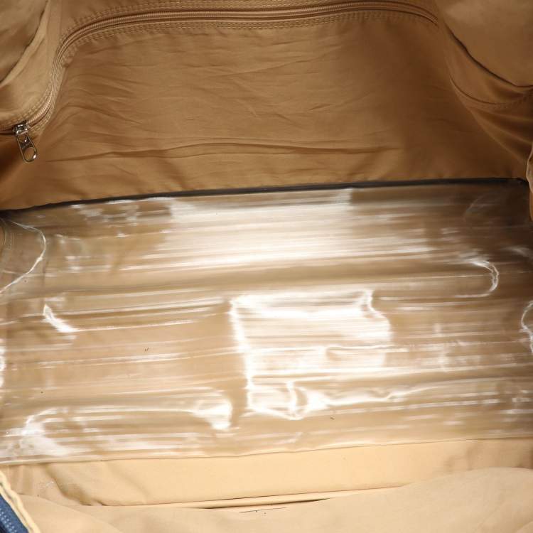 Pre Owned حقيبة الأمتعة لانسيل زرقاء من نسيج الباليستيك والجلد بعجلات