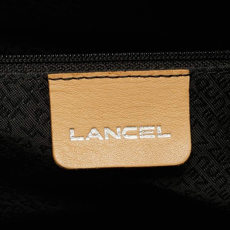 Pre Owned Lancel East-West Tan Leather Zipped Tote