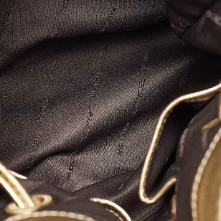 مملوكة مسبقًا Lancel Premier Flirt Gold Pebbled Leather Bucket Bag