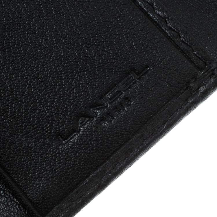 Pre Owned Lancel Black Canvas French Wallet