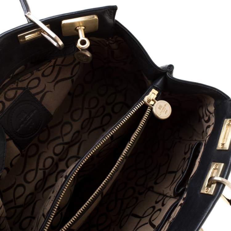 Pre Owned Lancel Black Leather Satchel
