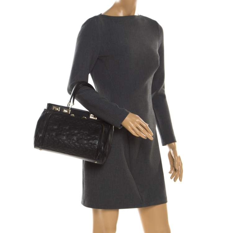 Pre Owned Lancel Black Leather Satchel