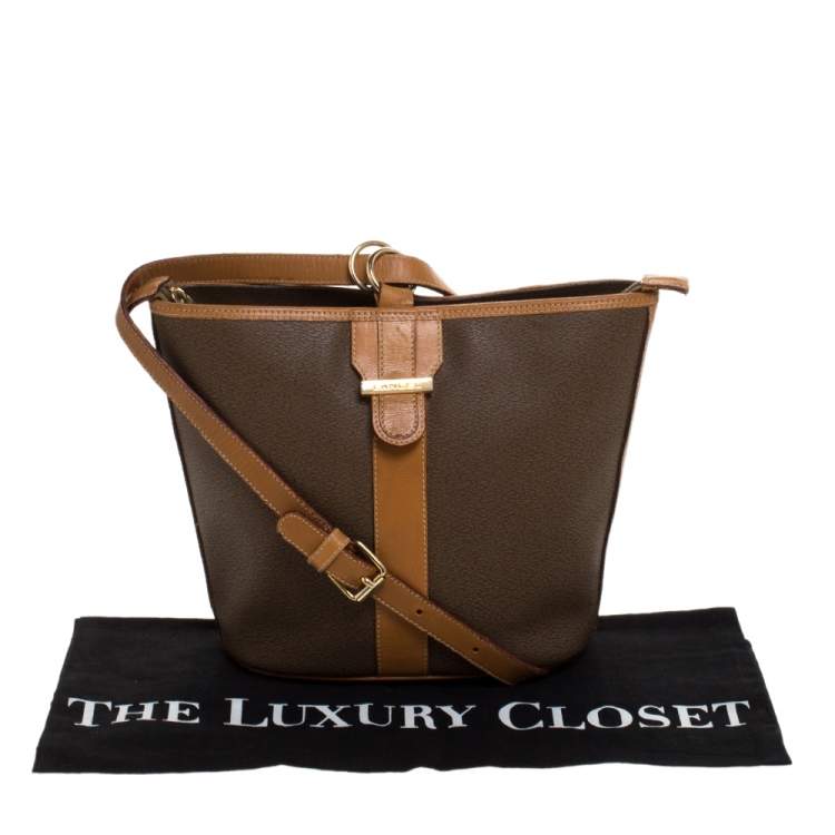 Pre Owned Lancel Brown Leather Bucket Bag
