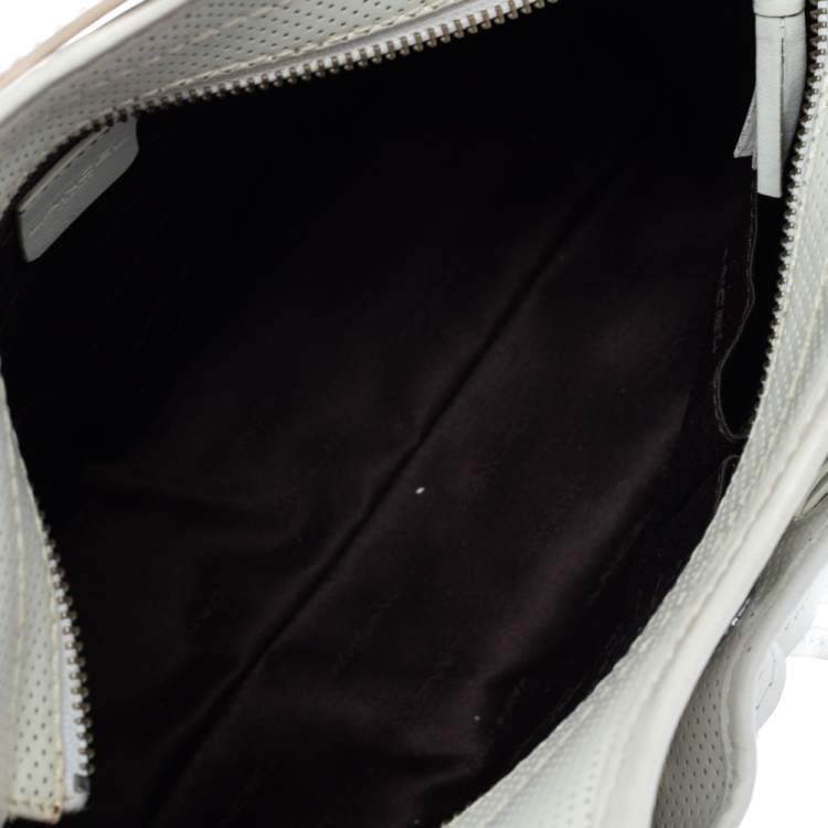 Pre Owned Lancel White Leather Shoulder Bag