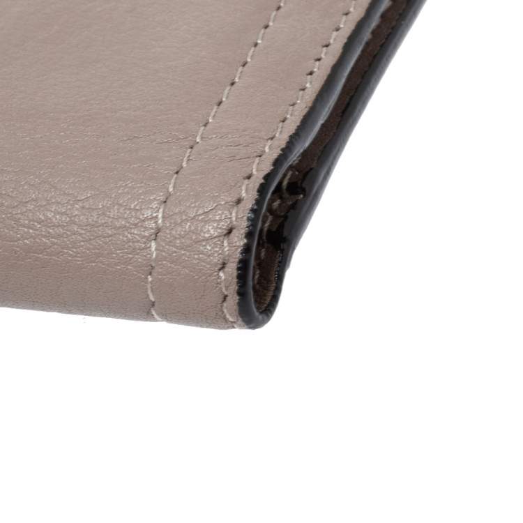 Pre Owned Lancel Beige Leather Continental Wallet