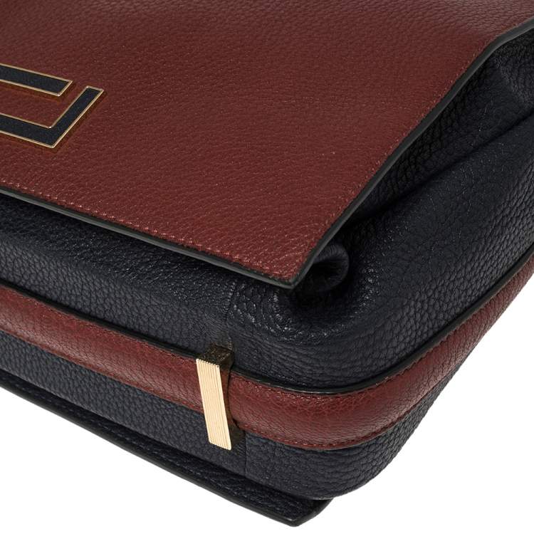 Pre Owned Lancel Red/Blue Leather Pia Shoulder Bag