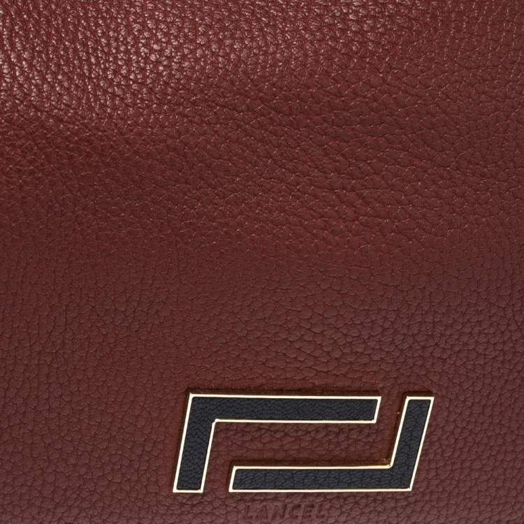 Pre Owned Lancel Red/Blue Leather Pia Shoulder Bag