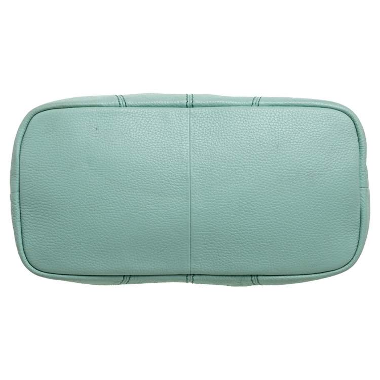 Pre Owned Lancel Mint Green Grained Leather Flair Hobo