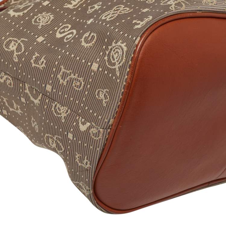 Pre Owned Lancel Beige/Brown Daligramme Fabric and Leather Dali Fun Tote