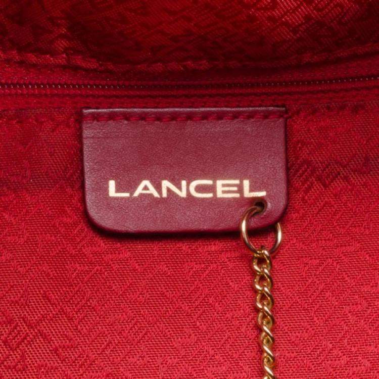 Pre Owned Lancel Red Leather Hobo