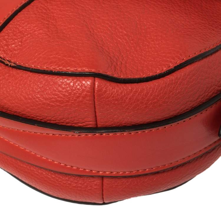 Pre Owned Lancel Red Leather Crossbody Bag