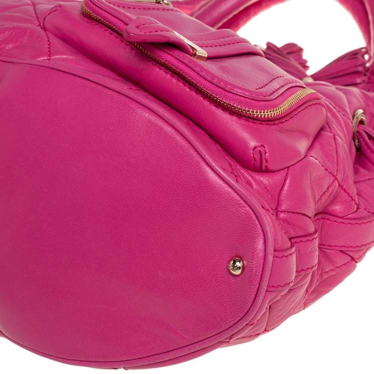 Pre Owned Lancel Pink Quilted Leather Limited Edition Premiere Flirt Bucket Bag