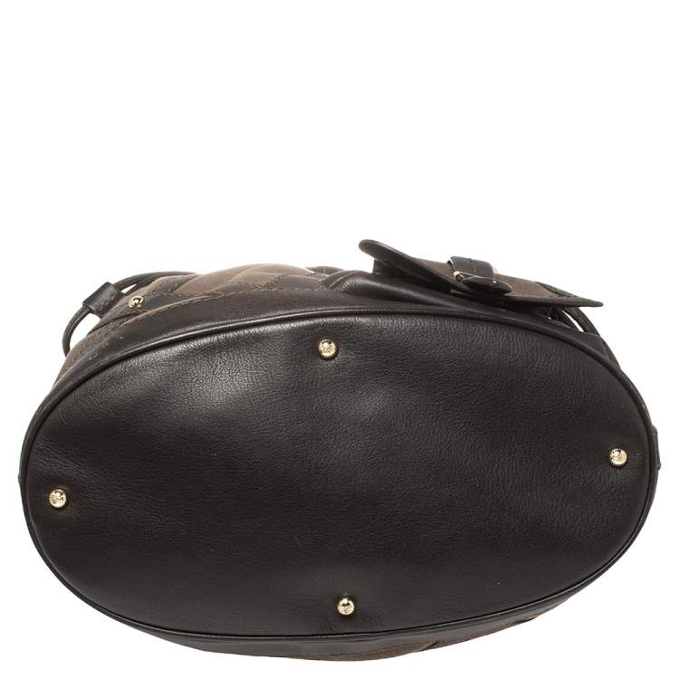 Pre Owned Lancel Brown Leather and Suede Limited Edition 219/300 Flirt Hobo