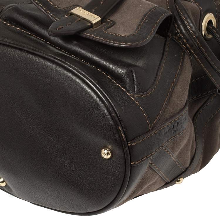 Pre Owned Lancel Brown Leather and Suede Limited Edition 219/300 Flirt Hobo