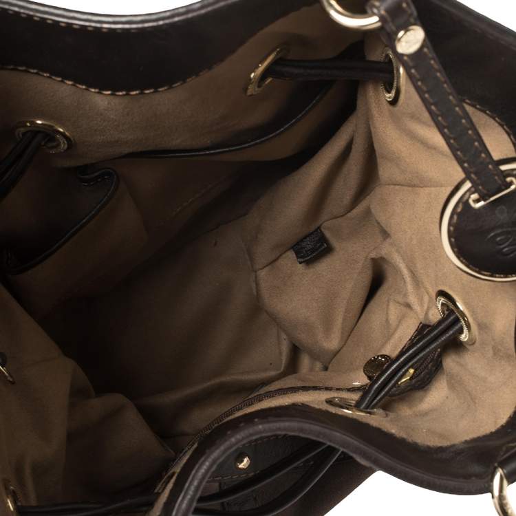Pre Owned Lancel Brown Leather and Suede Limited Edition 219/300 Flirt Hobo