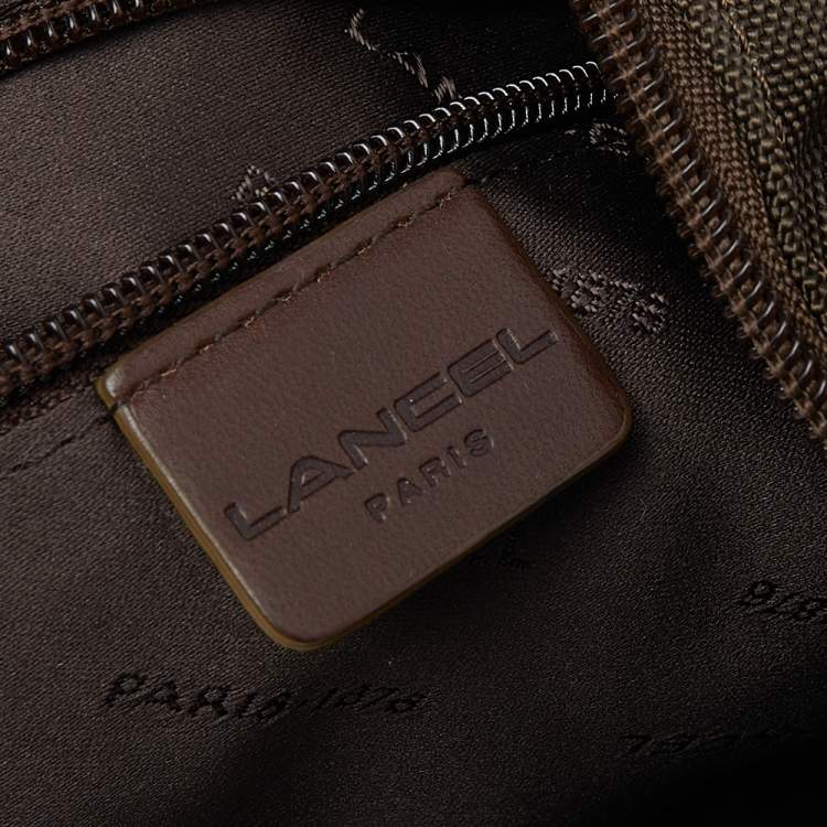 Pre Owned Lancel Brown Fabric Pocket Messenger