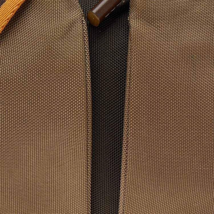 Pre Owned Lancel Brown Fabric Pocket Messenger