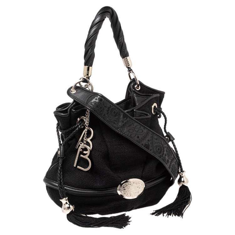 Pre Owned Lancel Black Fabric and Leather Le Brigitte Bardot Hobo