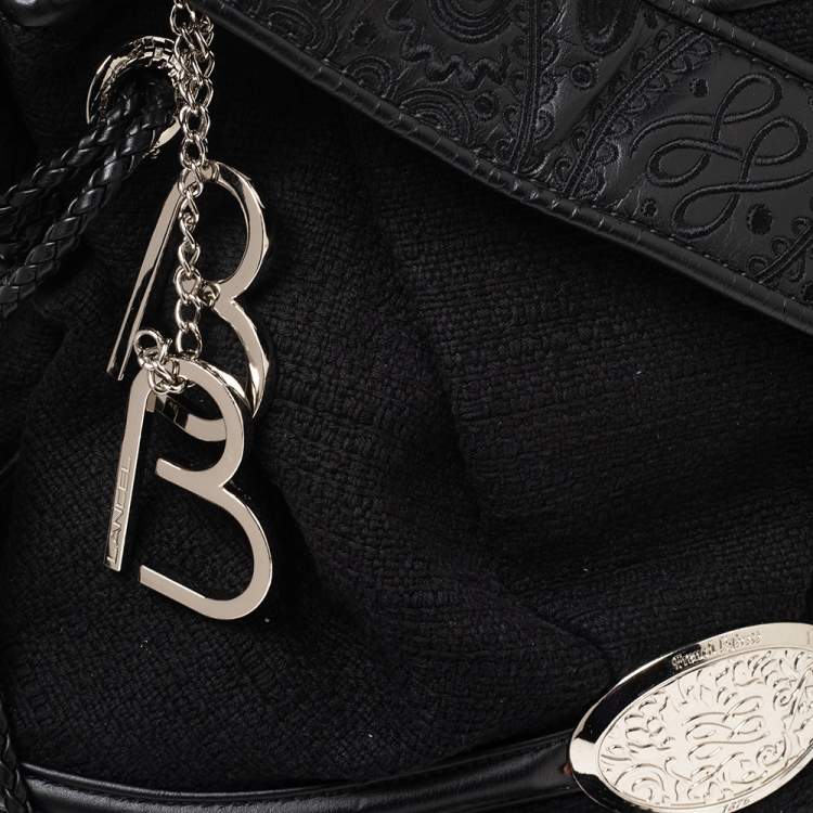 Pre Owned Lancel Black Fabric and Leather Le Brigitte Bardot Hobo