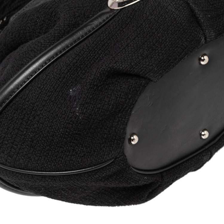 Pre Owned Lancel Black Fabric and Leather Le Brigitte Bardot Hobo