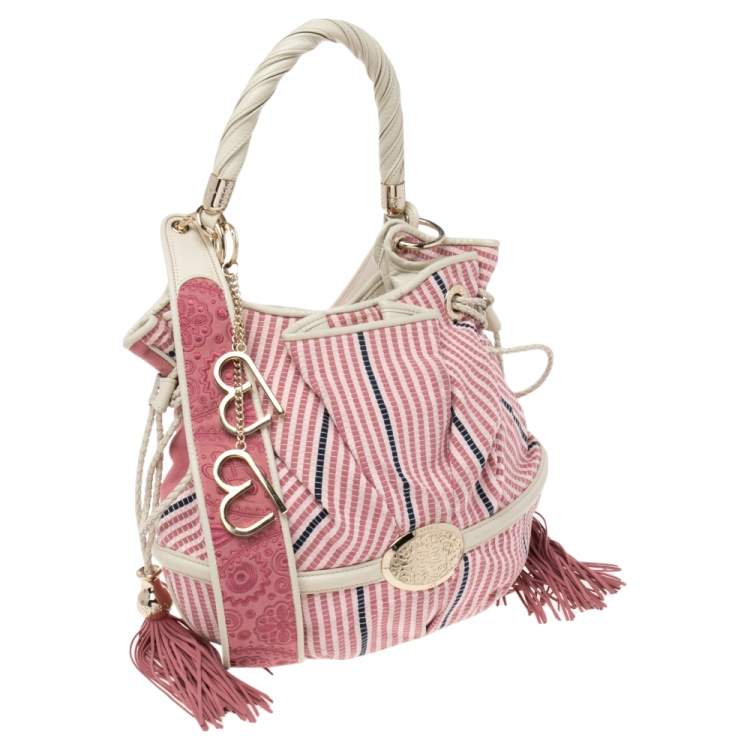 Pre Owned Lancel Multicolor Suede and Leather Le Brigitte Bardot Shoulder Bag