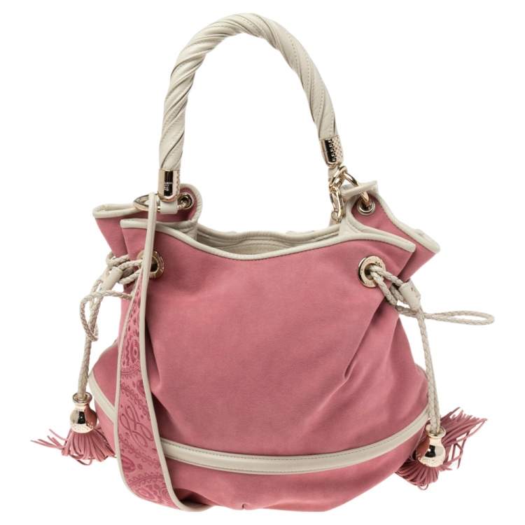 Pre Owned Lancel Multicolor Suede and Leather Le Brigitte Bardot Shoulder Bag