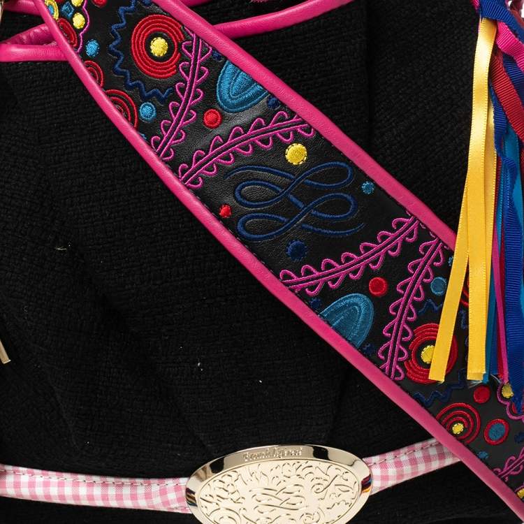 Pre Owned Lancel Multicolor Fabric And Leather Collectible Edition 753 of 888 Bardot Bucket Bag