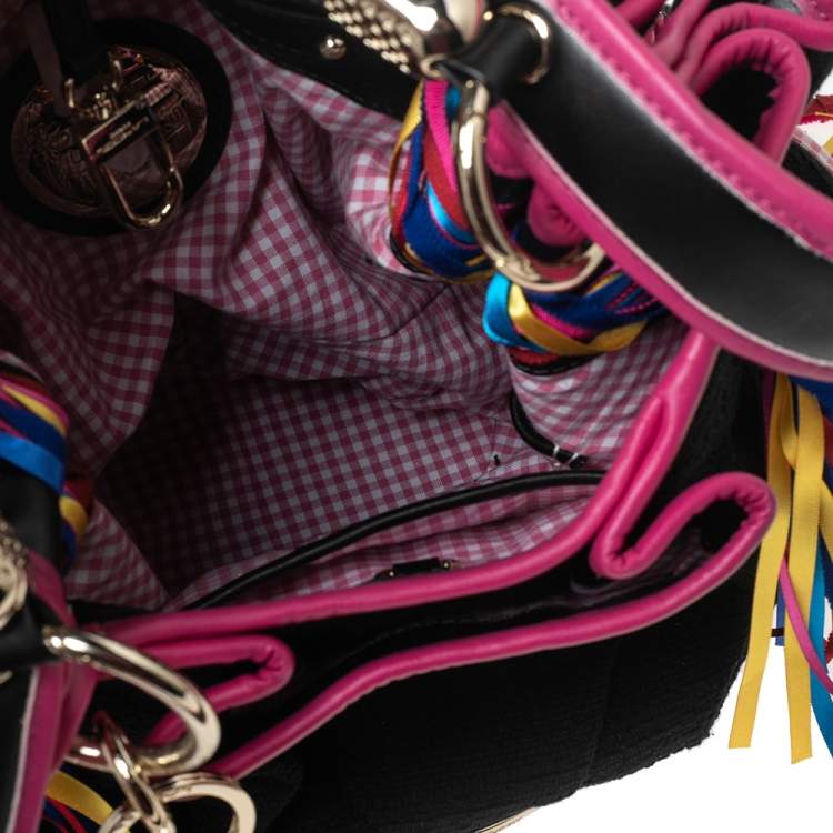 Pre Owned Lancel Multicolor Fabric And Leather Collectible Edition 753 of 888 Bardot Bucket Bag