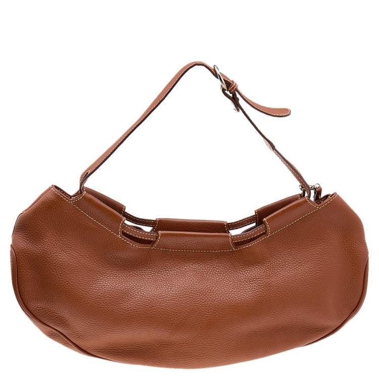 Pre Owned Lancel Brown leather Multipocket Shoulder Bag