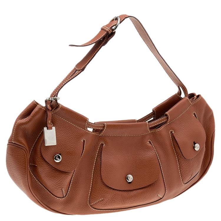 Pre Owned Lancel Brown leather Multipocket Shoulder Bag