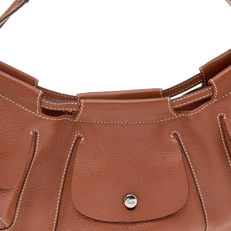 Pre Owned Lancel Brown leather Multipocket Shoulder Bag