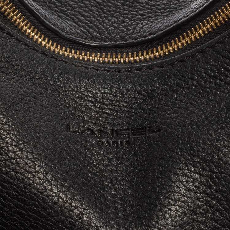 Pre Owned Lancel Black Leather Tassel Hobo