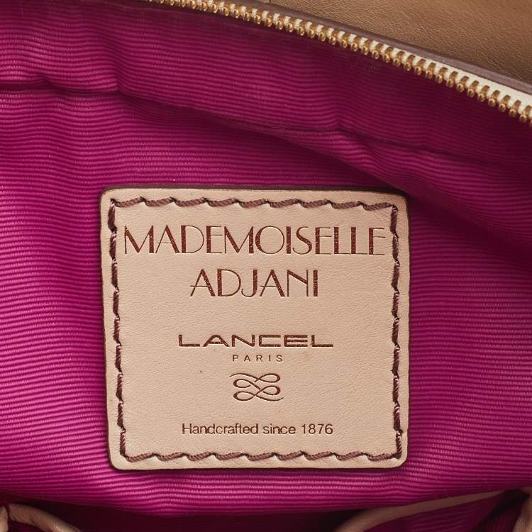 Pre Owned Lancel Beige Leather Adjani Satchel