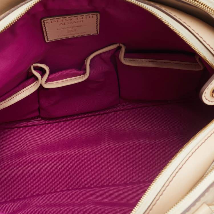Pre Owned Lancel Beige Leather Adjani Satchel