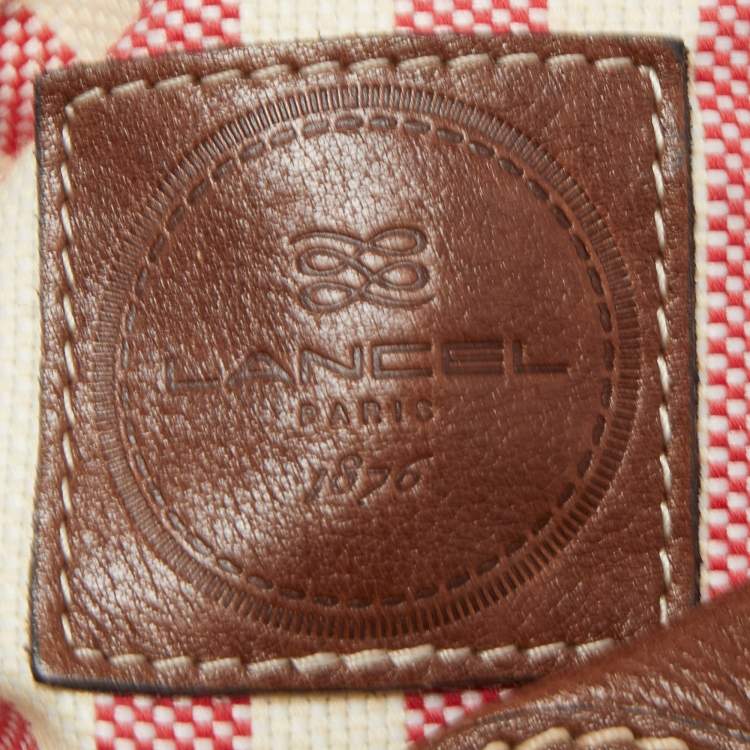 Pre Owned Lancel Brown Leather Drawstring Bucket Bag