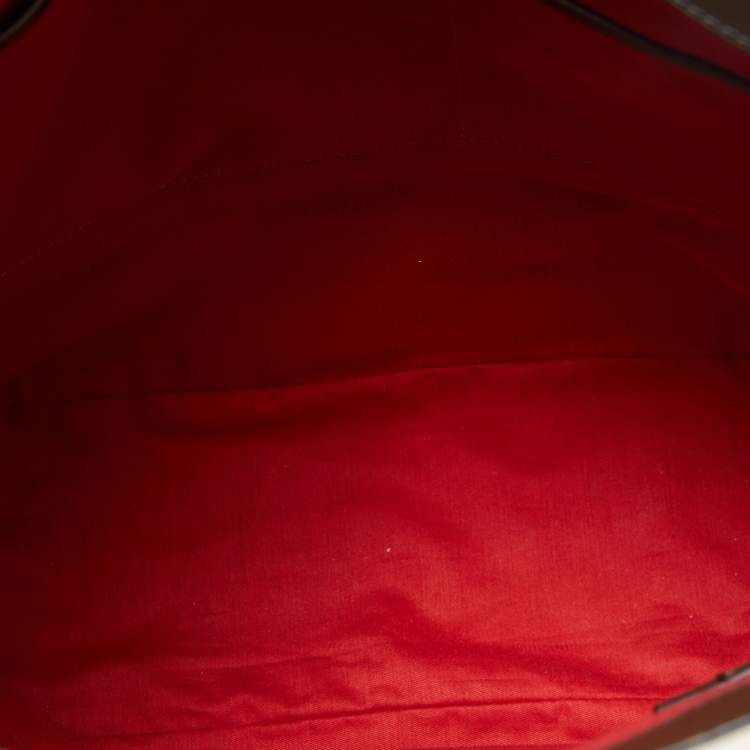 Pre Owned Lancel Multicolor Leather Block Envelope Tote