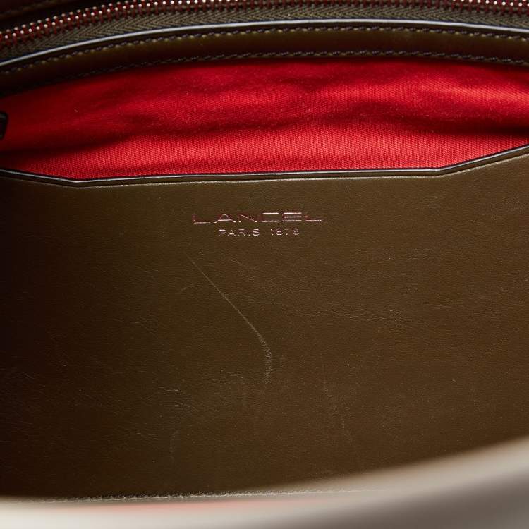 Pre Owned Lancel Multicolor Leather Block Envelope Tote