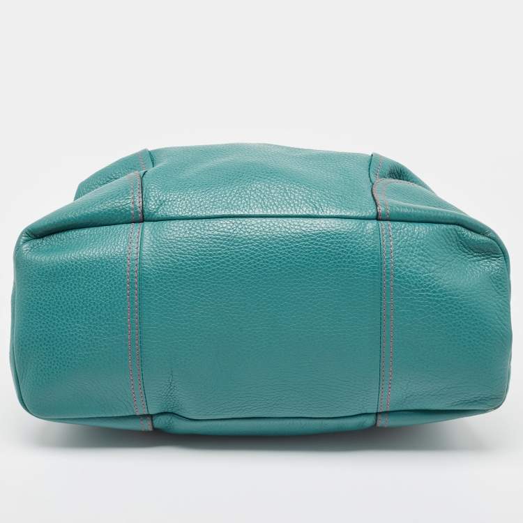 Pre Owned Lancel Green Leather Tote