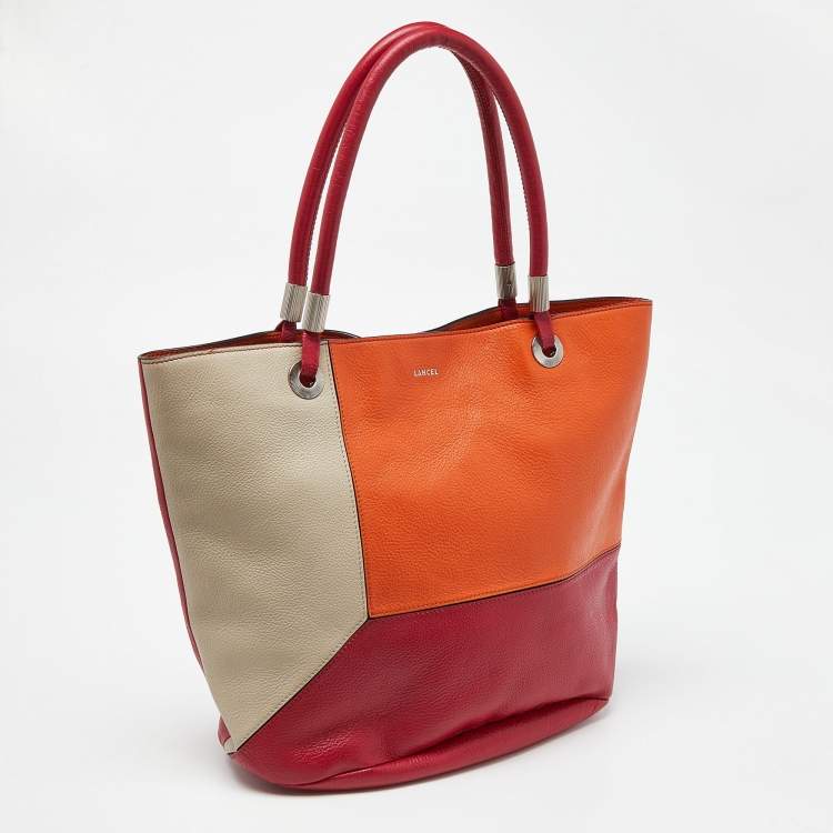Pre Owned Lancel Multicolor Leather Tote